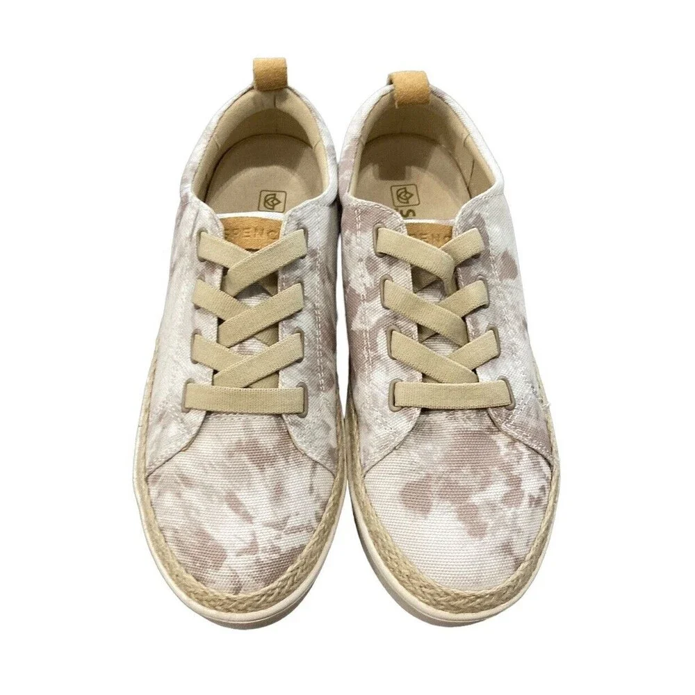 Spenco Beige‎ Canvas Espadrille Sneakers Size 8 Comfort